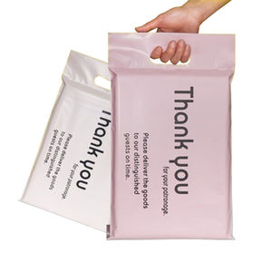 Bolsa de correo con mango de polietileno, bolsa de correo personalizada a prueba de temperatura, gracias, envío exprés, venta al por mayor - Product Image 1