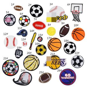 Wholesale Custom Fashion Sports Applique Embroidered Iron on Ball Patch for Sport Clothing <b>Hat</b> <b>Bag</b> Decoration - Product Image 1