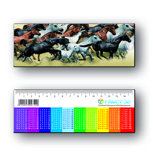 Vendita calda 15CM Logo personalizzato fatto da te 3D lenticolare stampa plastica senza righello pieghevole - Product Image 4