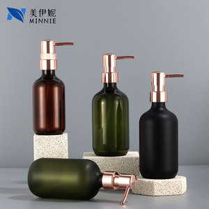 Minnie 500ml Pump Bottle Frosted Pet Electroplated For Lotion <b>Shampoo</b> Shower Gel Cosmetics - Product Image 4