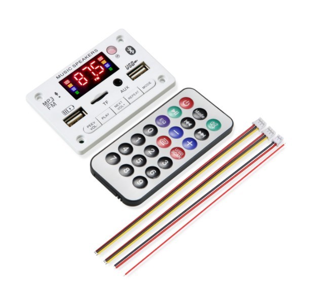 12V Newest 5.0 MP3 Decoding Wireless Car for MP3 Player Module TF Card Slot FM Microphone-Handsfree Electronic Components