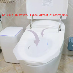 Protecteur de tissu de siège de <span class=keywords><strong>toilette</strong></span> biodégradable à 250 plis, 1/2 feuilles, en stock, jetables pour voyage à la maison - Product Image 4