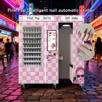 Distributeur automatique d'impression d'ongles Elephant Nail Beauty avec verre trempé, options de paiement multiples et surveillance à distance