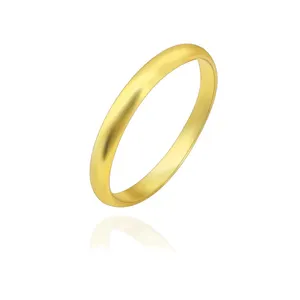 Karat Custom Solid Gold Schmuck Winziger Ring 9 Karat 14 Karat 18 Karat Echtgold Dünner Fingerring Großhandel Verlobung bänder oder Ringe Gelbgold