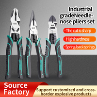 Pince électrique multifonctionnelle OEM de qualité industrielle, outils de dénudage, de coupe et de sertissage de fils avec surface de mâchoire dentelée