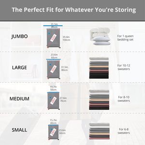 <b>Vacuum</b> <b>Bag</b> for Clothes Storage <b>Bag</b> With Valve Transparent Border Folding Compressed Organizer Travel Space Saving Seal Packet - Product Image 6