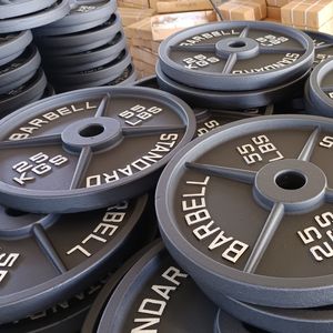 Grosir piring angkat besi kebugaran piring besi <span class=keywords><strong>Gym</strong></span> angkat besi cor piring berat - Product Image 1