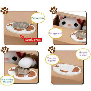 Tirelire Panda pour Enfants, Boîte à Monnaie Automatique, Tirelire Jouet Voleur de Monnaie Chat, Cadeau pour Enfants, Boîte d'Épargne pour Piots - Product Image 3