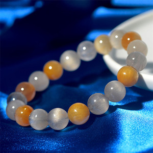 Bracelet en cristal œil de chat blanc naturel de haute qualité, bracelet en pierre œil de chat pour homme et femme, bracelet en cymophane - Product Image 4