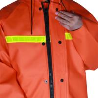 Ventes directes du fabricant PVC épaissi imperméable coupe-vent pêche élevage cyclisme travail veste Poncho-Style garçons militaire