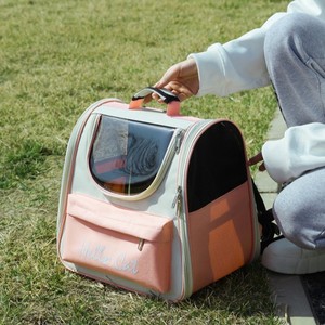 Portable <b>Cat</b> <b>Backpack</b> Canvas Breathable Large Capacity For Outings And Travel Yellow Color - Product Image 2
