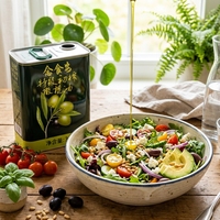 Boîte en fer blanc carrée personnalisable de 3 L, de qualité alimentaire, pour l'emballage d'huile d'olive extra vierge pressée à froid