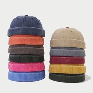 Brimless <b>Hats</b> for <b>Men</b> Womens <b>Mens</b> Vintage <b>Beanie</b> Cap Washed Cotton Rolled Cuff Harbour <b>Hat</b> Promotion Gift Comfortable - Product Image 1