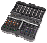 Kit de tournevis à cliquet magnétique multi-embouts 42 pièces, manche en acier, qualité industrielle et DIY, outil de réparation portable OEM