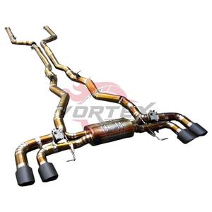 Système d'échappement sport Vortex Golden Titanium Valvetronic Catback compatible avec BMW F90 M5 4.4T 2018-2024, silencieux racing avec tuyau à découpe en forme de pi. - Product Image 4