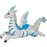 Vente chaude PVC Gonflable Flying Dragon petit gris mat pour les amateurs de dessins animés