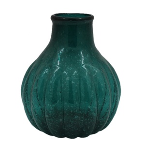 วัสดุแก้วแฮนด์เมดทําสีเทอร์ควอยซ์ตกแต่งผู้ถือ Votive โถเทียนสําหรับตกแต่งบ้านแฮนด์เมด - Product Image 1