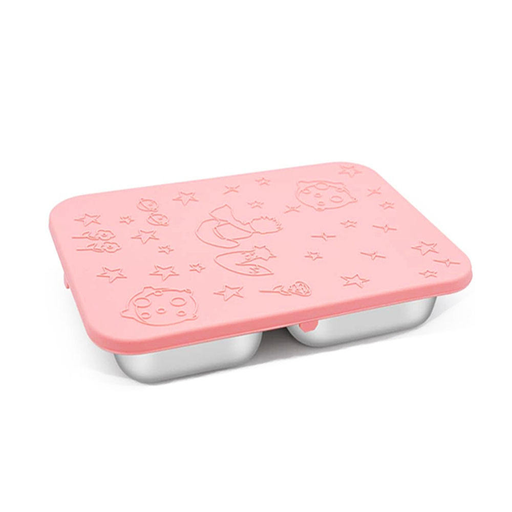กล่องอาหารกลางวันฝาสีชมพู