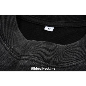 T-shirt vintage streetwear oversize à manches courtes, 100% coton, coupe carrée, délavé à l'acide, ourlet déchiré, impression personnalisée OEM - Product Image 4