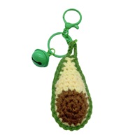 Hot Selling Handgemaakte Geweven Gehaakte Kiwi Oranje Sleutelhanger Creatieve Fruit Hanger Accessoires Voor Tas Decoratieve Mooie Plant