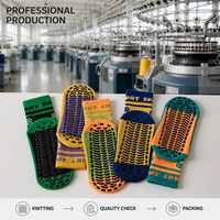 Chaussettes antidérapantes avec semelle en silicone pour yoga, trampoline, pilates, chaussettes de sport pour femmes, hommes, enfants, adultes, en coton, vente en gros, OEM, personnalisées