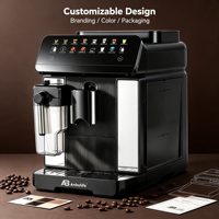 Machine à café électrique automatique pré-infusion avec moulin intégré, unité de brassage détachable, commande à une touche pour plusieurs types de café