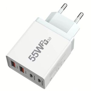 Wholesale Multi-port <b>Adapter</b> 3.1A Fast Charging 4 Ports Charger PD 55W <b>Type</b> <b>C</b> <b>USB</b>-A Wall Charger for Mobile Phone - Product Image 1