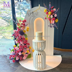 JINDA Event <strong>Decoration</strong> Supplies White <strong>Arch</strong> Backdrop Panel Round <strong>Arch</strong> Backdrop Stand Wedding - Product Image 2