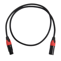 Cable de Micrófono XLR Rojo y Negro de 3 Metros, XLR-M a XLR-F, con Cubierta de Goma Codificada por Colores, Balanceado y de Bajo Ruido para Escenarios en Vivo, Iglesias, KTV, Suministro OEM