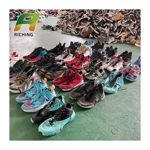 Import Wholesale Stock Original International Rubber Men Used Basketball Shoes Branded Second Hand