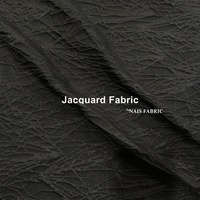 Tissu jacquard brocart abstrait gaufré à motifs géométriques, lignes dorées, noir et blanc, pour mariage, filles, 100% polyester, NAIS, nouveau