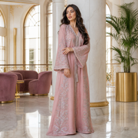 Nouvelle Robe Abaya de Luxe Personnalisée pour Femmes Musulmanes 2026, Idéale pour l'Éid, Vente en Gros pour Tenues Décontractées et Modestes