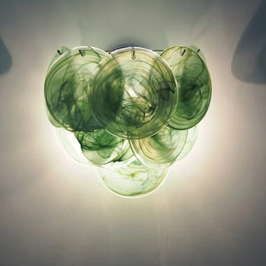 <span class=keywords><strong>Applique</strong></span> da parete con disco di Murano Vintage <span class=keywords><strong>verde</strong></span> decorazione per la casa di lusso - Product Image 1