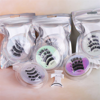 2 Paires de Cils Magnétiques Set Faux Cils Magnétiques Longs Naturels avec Aimants Kit Pince à Épiler Sans Colle Nécessaire Extension Maquillage