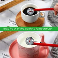 Accessoires SEB : Lot de 6 thermomètres à tige longue de 5 pouces et cadran de 1 pouce pour lait, aliments, four, viande et grillades
