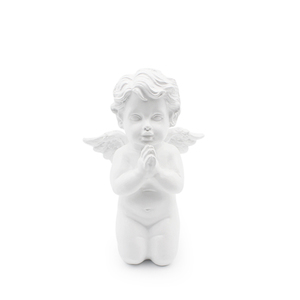 Adorno de poliresina para el hogar, adorno de querubín para arrodillarse, estatuilla de Ángel de resina - Product Image 1