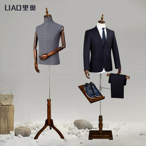 Maniquí Masculino para Trajes de Negocios, Brazos Flexibles, Parte Superior del Cuerpo en Lino Negro, Maniquí Masculino para <span class=keywords><strong>Sastre</strong></span>, Torso, Exhibición de Trajes - Product Image 3