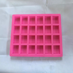 Pink Silicone Pudding Candy Mold 24 Cavity Rectangle Soap Candle <b>Craft</b> Mold for Cake and Candy Making - Product Image 3