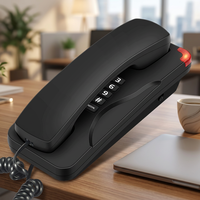 Téléphone fixe mural FICAN modèle 900 avec cordon, lampe pilote clignotante, sans batterie, idéal pour hôtel