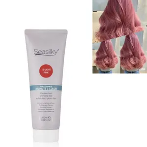 Condicionador de cor do cabelo semi-permanente, creme ammonina livre de cor do cabelo usado para manter a cor rosa claro