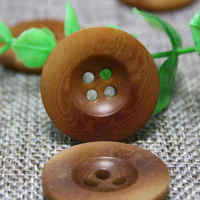 Boutons ronds en corozo naturel de haute qualité à 4 trous pour chemises et costumes