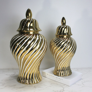 Classic Nordic Flower <b>Vase</b> for Hotel, Porcelain Ginger Jar for Home Decor, Ceramic <b>Vase</b> for Artificial Flowers - Product Image 2