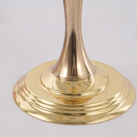 WEDKEY ZT49270 Candelabre de table en métal à 5 bras, style romantique doré de haute qualité, taille personnalisée, décoration pour mariage et fête