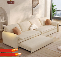 Canapé-lit convertible moderne en velours carré, pliable, deux places, pour petit appartement, salon, meubles en bois, usage domestique, hôtel