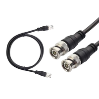 Kabel Video koaksial Monitor HD Crimp lurus pria KE pria tembaga murni BNC 0.5M 1M kabel Patch kepala ganda untuk transmisi Video