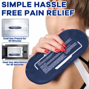 ผ้าพันเข่าแบบร้อนเย็นสำหรับขายส่ง พร้อมแผ่นเจลถอดได้ ใช้ซ้ำได้ ช่วยบรรเทาอาการปวด - Product Image 3