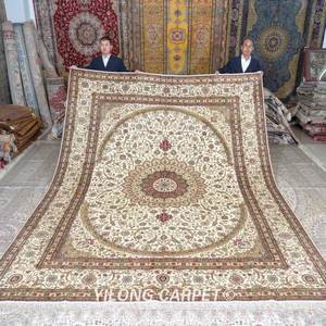 Tappeto Turco in Seta Fatto a Mano YILONG 9'x12' Oversize per Pavimento <span class=keywords><strong>Ipek</strong></span> Hali - Product Image 1