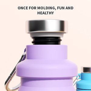 Botella de Agua Plegable de Silicona Creativa, Portátil, para Deportes al Aire Libre, para Correr, Fitness, Viajes, Venta al por Mayor - Product Image 4