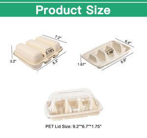 Récipient à tacos personnalisé 3 Comp à emporter emballage boîte à tacos mexicains <span class=keywords><strong>de</strong></span> canne à sucre - Product Image 2