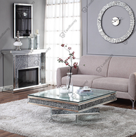 Table basse moderne pour salon, décoration de la maison, table à thé en diamant écrasé